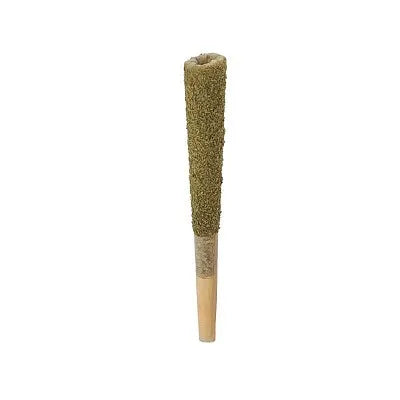 Premium King sized cone coated with infused with premium distilled wax  and coated with kief