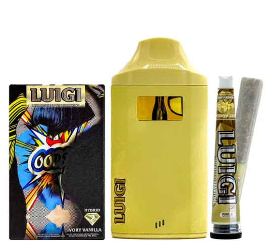 Luigi Live Resin Liquid Diamond 2G Disposable v4 + Pre Roll