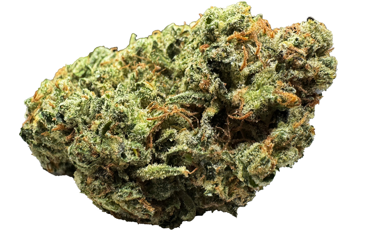picture of the bright green and orange trichome scooby snack bud