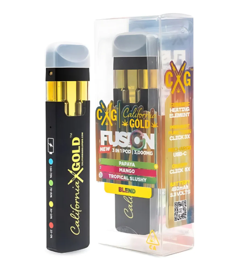 California Gold Fusion 3-IN-1 Disposable 3G