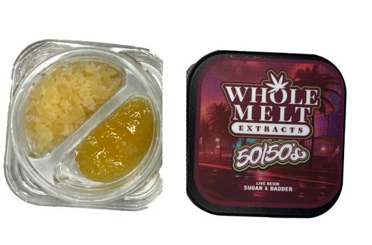 Whole Melt Extracts Live Resin Sugar & Badder 50/50 – 3.5G