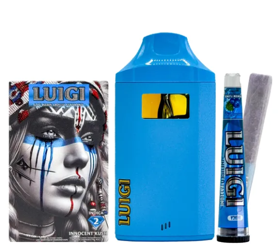 Luigi Live Resin Liquid Diamond 2G Disposable v4 + Pre Roll