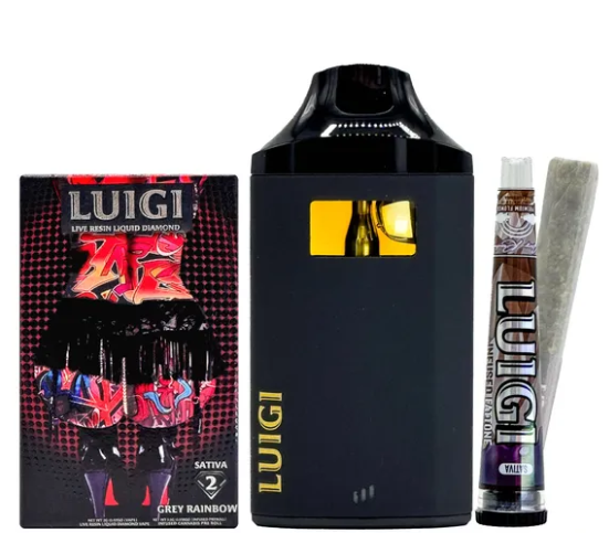 Luigi Live Resin Liquid Diamond 2G Disposable v4 + Pre Roll